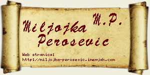 Miljojka Perošević vizit kartica